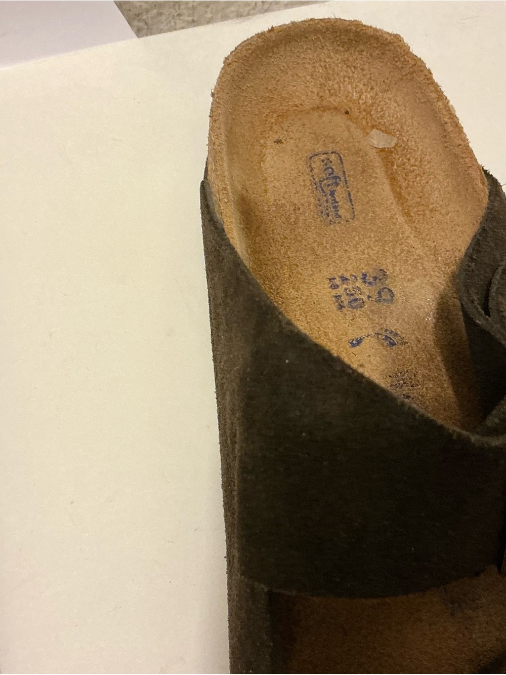 Birkenstock Two-Strap Suede softbed Slide Sandal - Dark Brown 39 - Picture 4 of 9